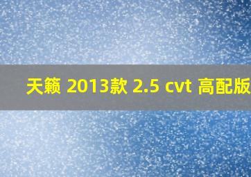 天籁 2013款 2.5 cvt 高配版